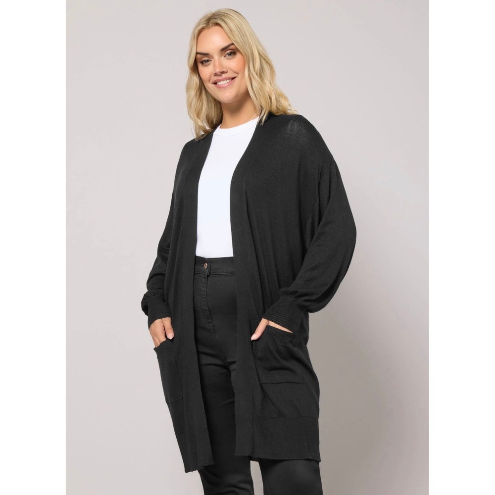 Abercrombie & Fitch Soft AF‎ Cozy Black Longline Cardigan Small